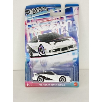 Hot Wheels 1:64 90's Street Scene - Nissan 180SX Type X 1996 white